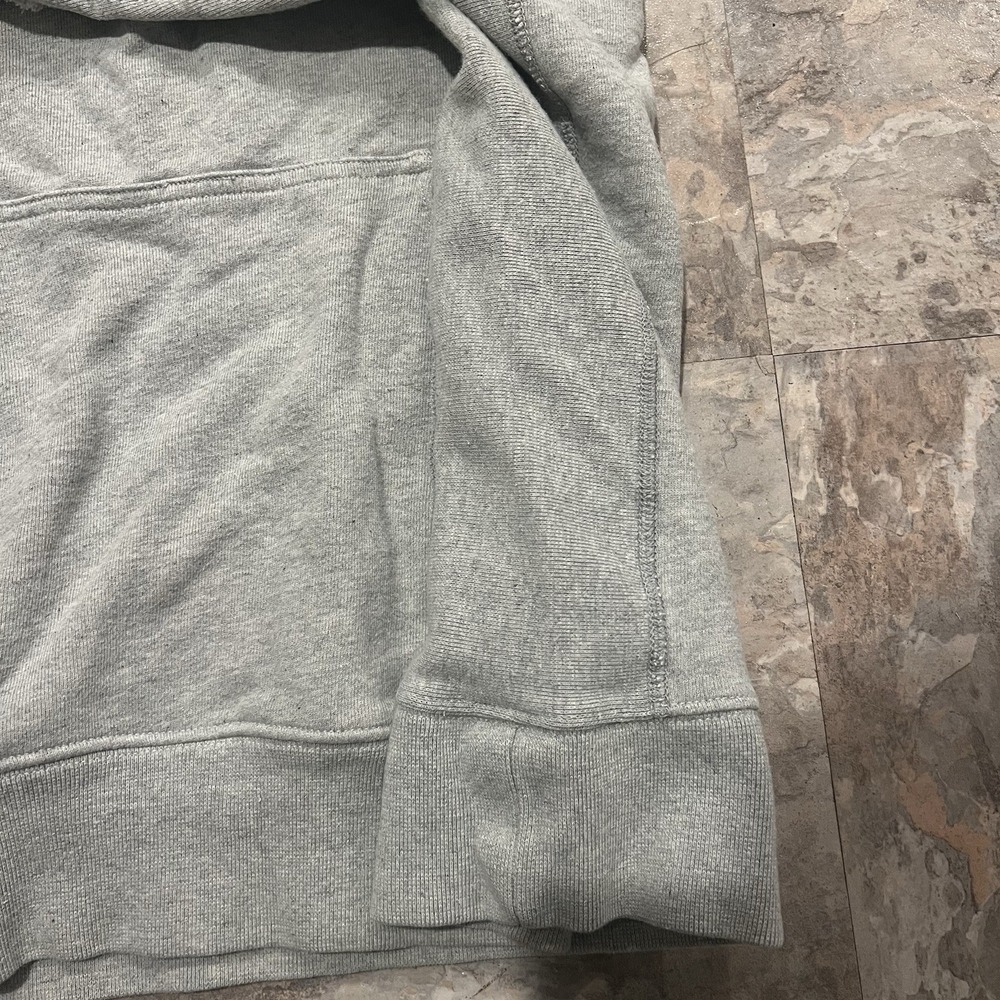 Nike Hoodie Gray 1/4 Zip Heavy Sweatshirt Fleece Swoosh Loose Fit | Size Large - Picture 4 of 4